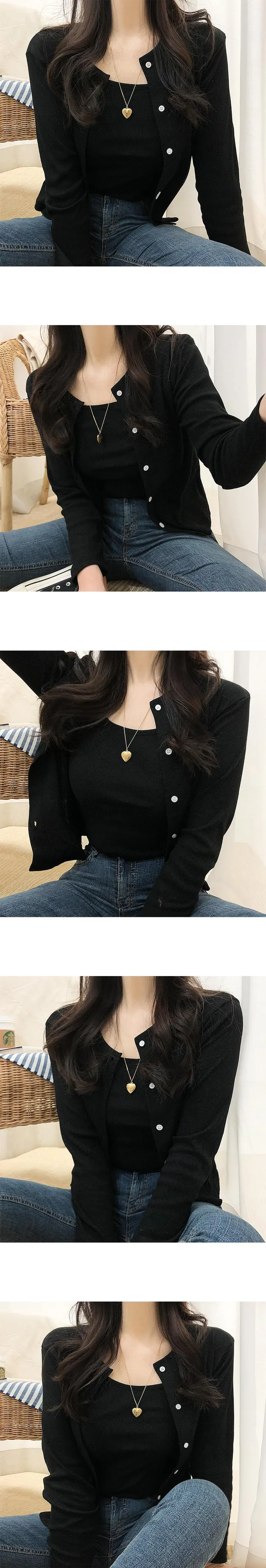 [당일출고/나시세트] 여리핏 골지 나시 가디건set 5color 상세 이미지 3