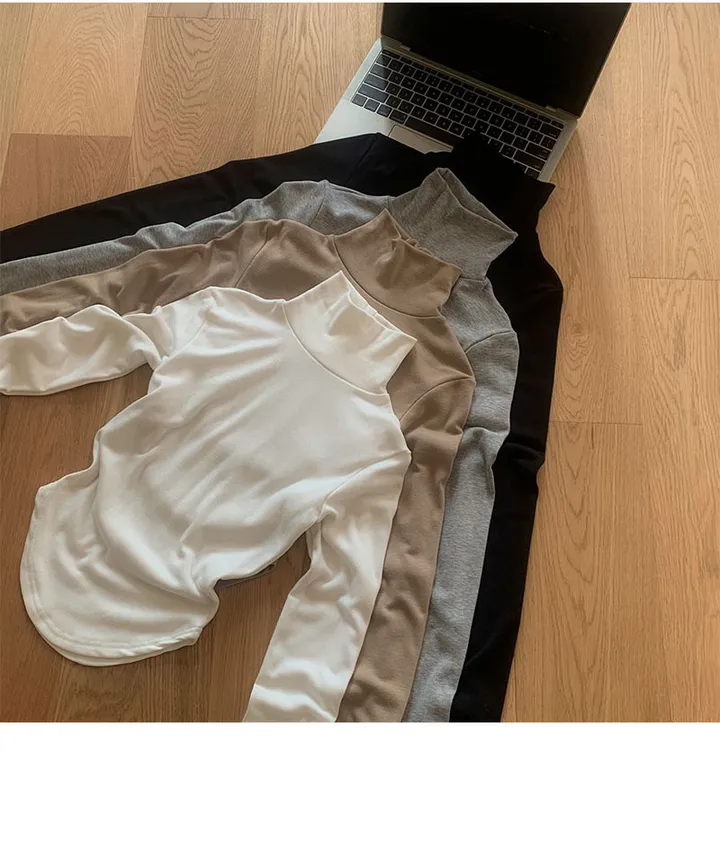 +영상핏[허얇골넓*기모] made 이브 기모 워머 목폴라 폴라티 기모티 봄코디 상세 이미지 10