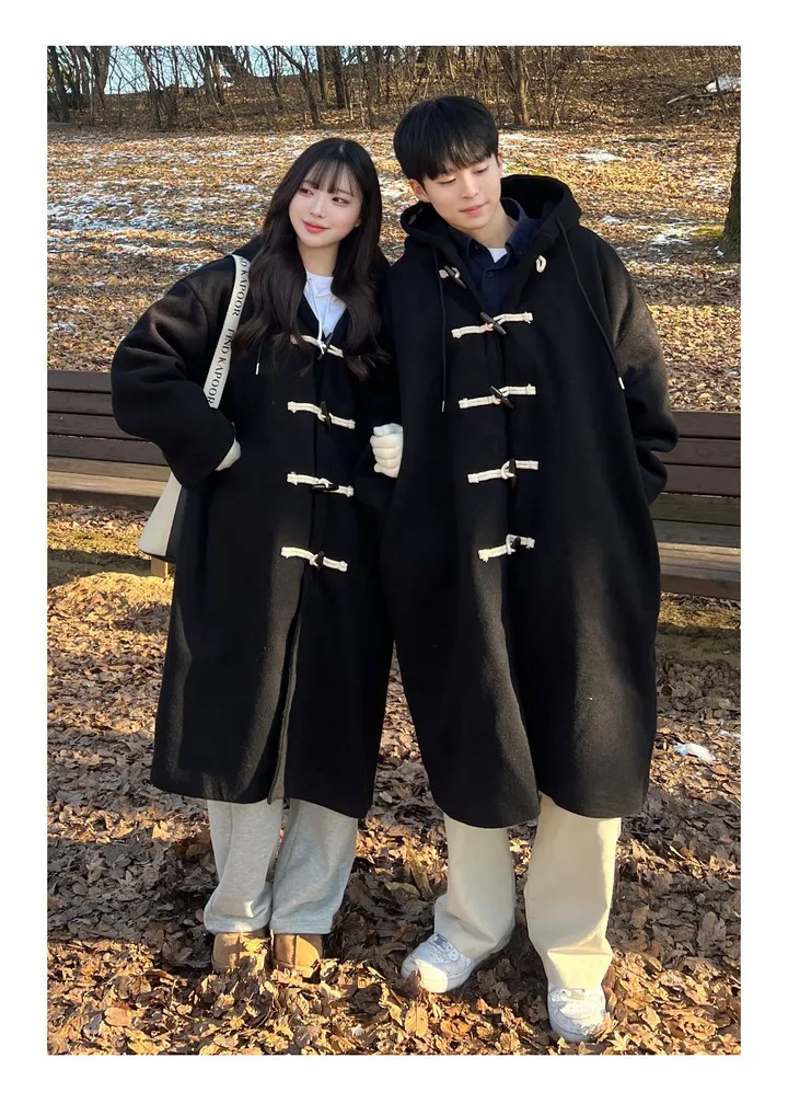[최저가/숏&롱] 떡볶이 후드 겨울 가을 코트 고퀄리티 남녀공용 아우터 자켓 오버핏 빅사이즈 커플룩 시밀러룩 상세 이미지 14