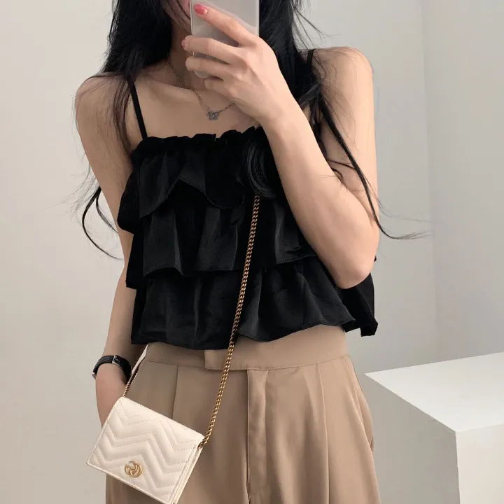 [베스트재진행] 메리미 프릴 캉캉 뷔스티에 크롭 끈나시;2col 상세 이미지 49