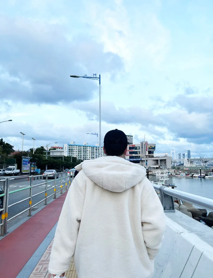 덤블 헤비 양털 패딩 오버핏 투웨이 스트링 후리스 뽀글이 후드 집업 자켓 점퍼 상세 이미지 98