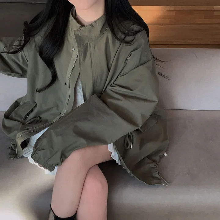 [왕오버핏🤍]간절기 아우터 1등,스프링앤어텀 매트 코튼 야상 점퍼 상세 이미지 18