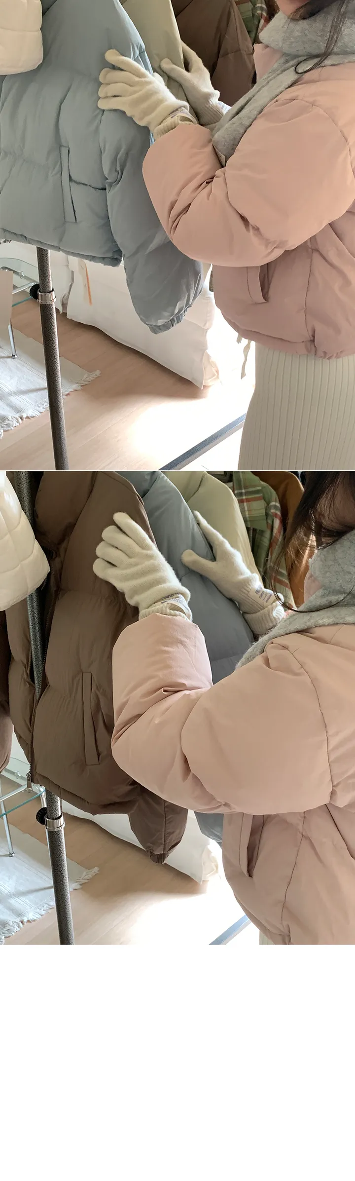 [주문폭주/당일출고🖤] 스노우 파스텔 크롭 숏 패딩 pd (웰론솜)(생활방수가능) 상세 이미지 46