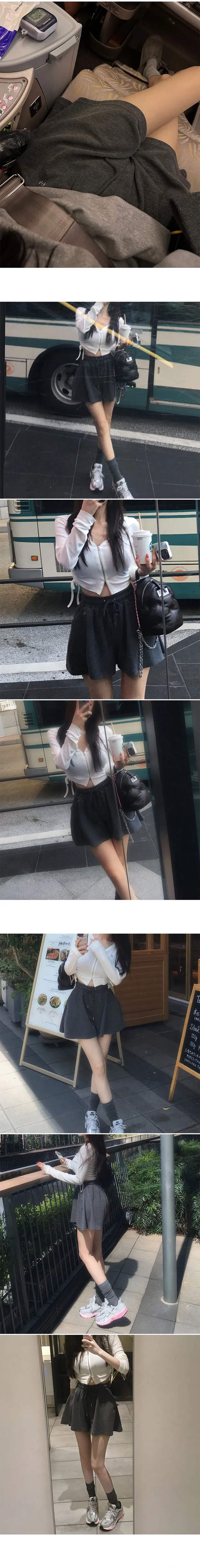 [허벅지삭제핏] made 플린 니트 플레어 숏팬츠 니트팬츠 상세 이미지 11