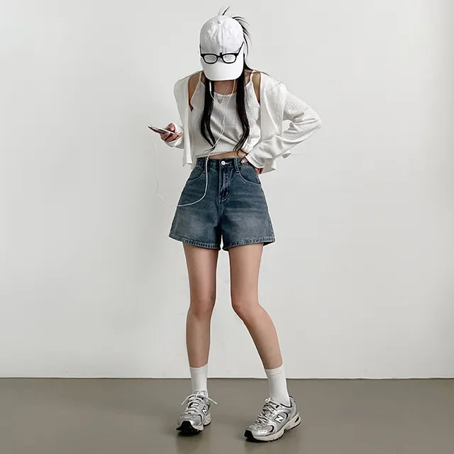 [컬러추가!/~2XL까지/made] 핏극찬, 시그니처 빈티지 데님숏팬츠 청반바지 4color 상세 이미지 40
