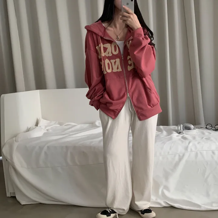 [기모추가!/만족도100%] 크루아상 발포 오버핏 레터링 후드집업,점퍼 - 4color 상세 이미지 23