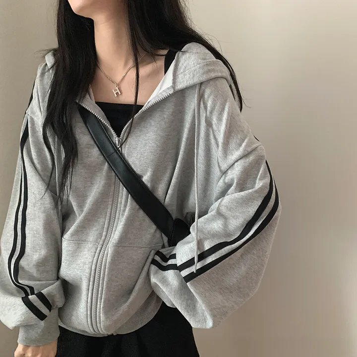 [루즈핏/꾸안꾸🖤] 키트 투라인 후드 집업 점퍼 상세 이미지 26