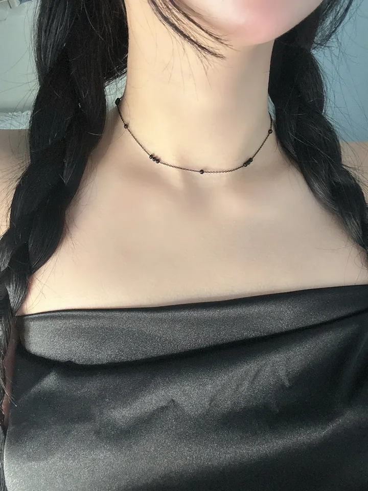 [*made*/1+1할인] 봄맞이할인!! 노알러지 도트 써지컬 스틸 초커 우정 데일리 휴양지 키치 심플 목걸이 상세 이미지 10