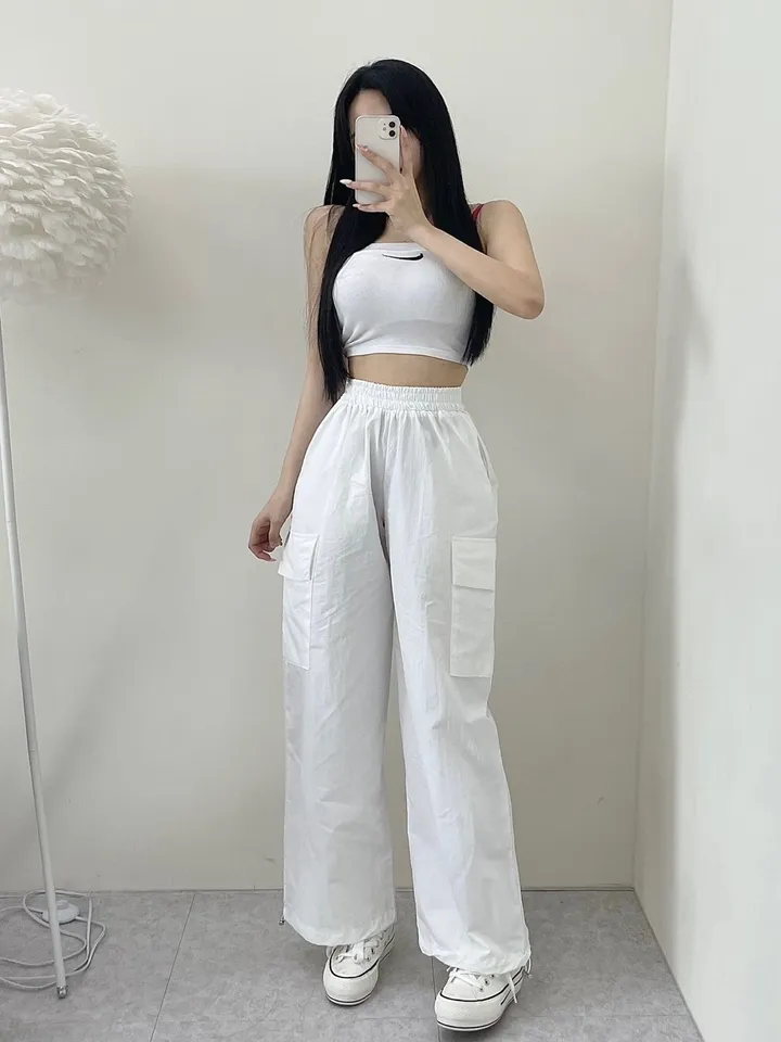 🎀국내제작/편한착용감/최저가강추/모델소장/시원한소재/오래착용가능🎀데일리 꾸안꾸 바스락 에스파 카고 조거 트레이닝 팬츠 상세 이미지 5