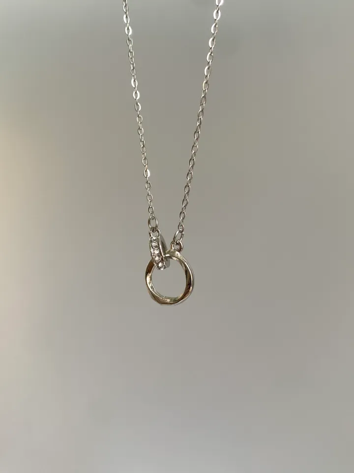 [1+1/써지컬] Mobius Link Luxury Necklace 모비우스 링크 럭셔리 써지컬 스틸 목걸이 심플 데일리 상세 이미지 4