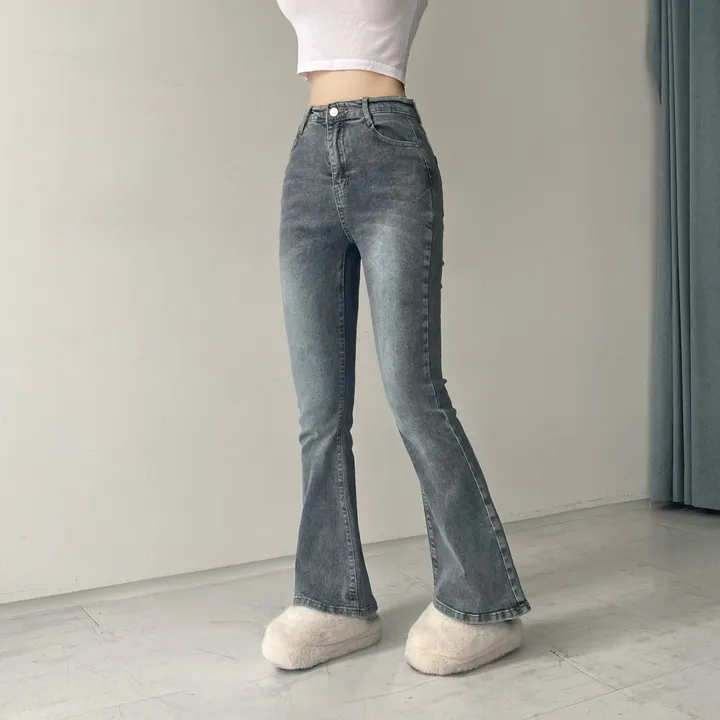 [인생팬츠/기장선택/~2XL] 빈티지 워싱 스판 하이웨스트 부츠컷 데님 롱 팬츠 - 6color 상세 이미지 30