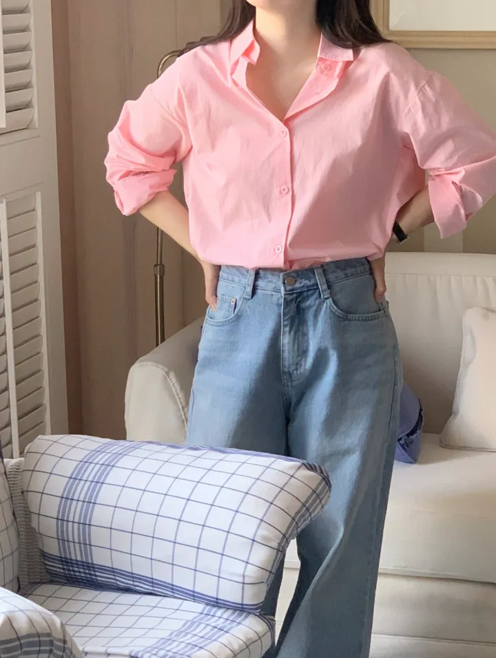 [주문폭주/당일출고] 루즈핏 파스텔 코튼 셔츠 남방 5col 봄셔츠 여름셔츠 가을셔츠 상세 이미지 27