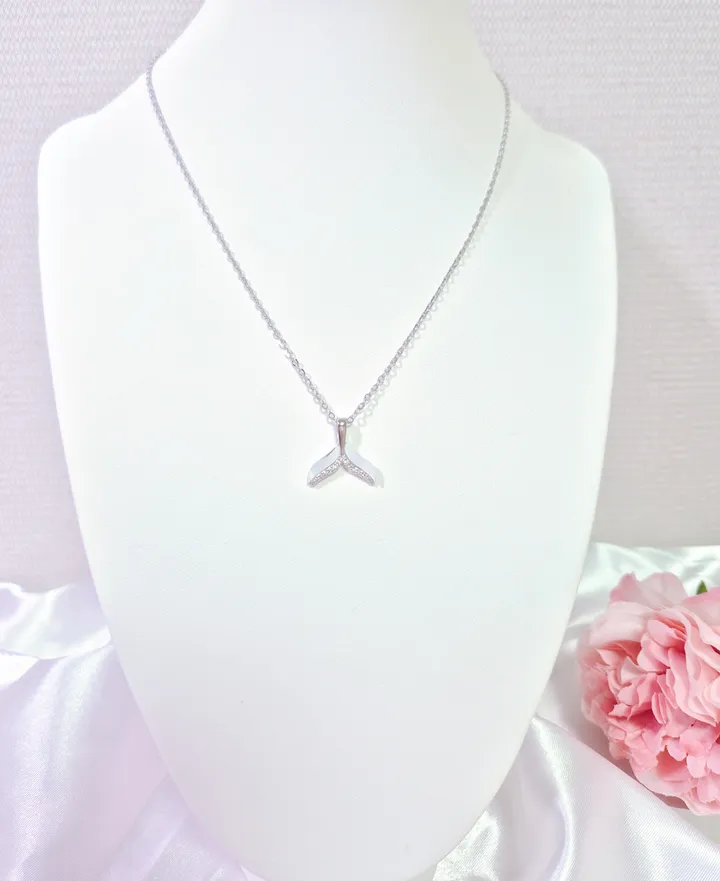[🕒신상업뎃/타임세일!!] 큐빅 행운 고래꼬리 목걸이(3color) 상세 이미지 7