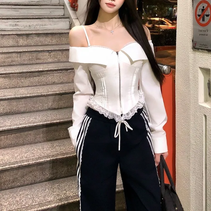 뉴프렌치 BL& 레이스PT SET 세트추천 SS셋업 블라힙세트 단품구매가능 상세 이미지 2