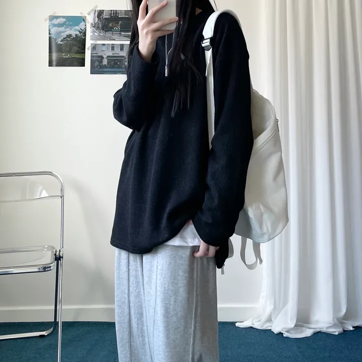 Ribbed round knit T 상세 이미지 13