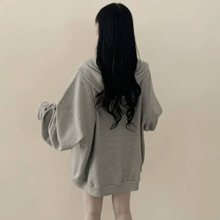 [기모선택/리얼왕오버핏!] 안아주고 싶은핏, 레터링 왕박시 벌룬 아방핏 후드집업 개강룩 캠퍼스룩 상세 이미지 18