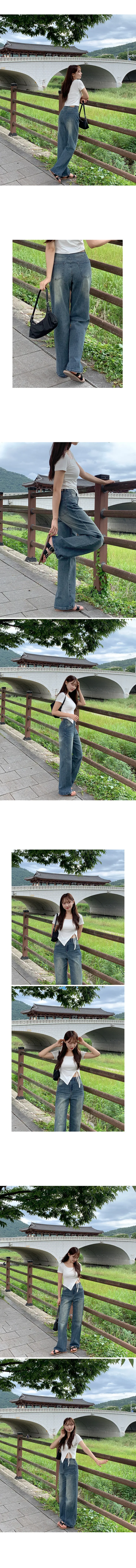 [오늘출발][여름팬츠💙⚡New특가⚡ 청바지👖] 하버 스판와이드 데님팬츠 (청바지,스판데님,와이드데님,와이드팬츠) 상세 이미지 9