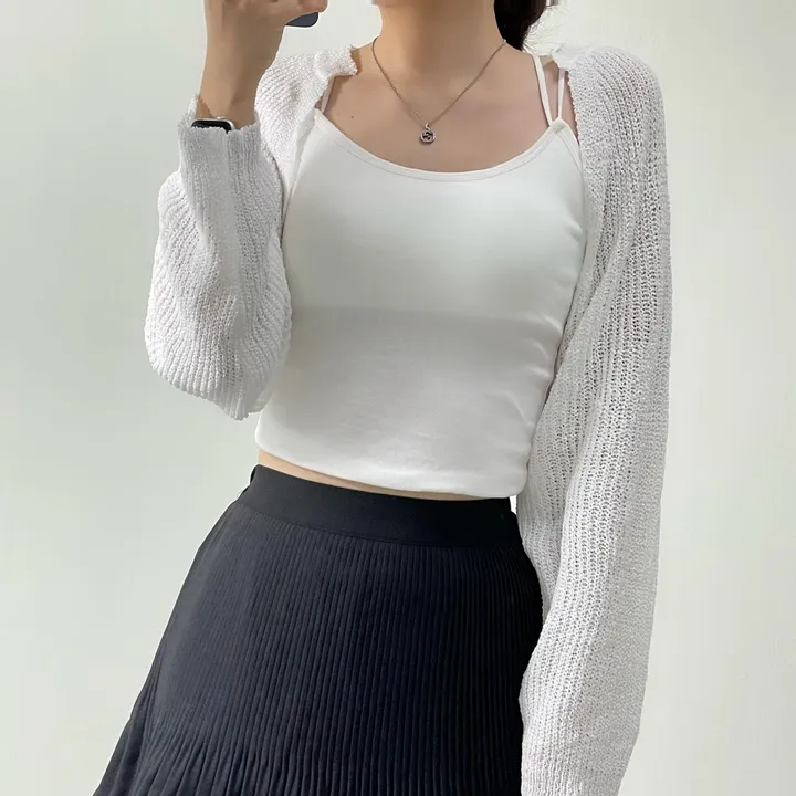 [여리핏/지금부터 쭉~] 엘르 볼레로 가디건 크롭가디건 여름가디건 상세 이미지 24