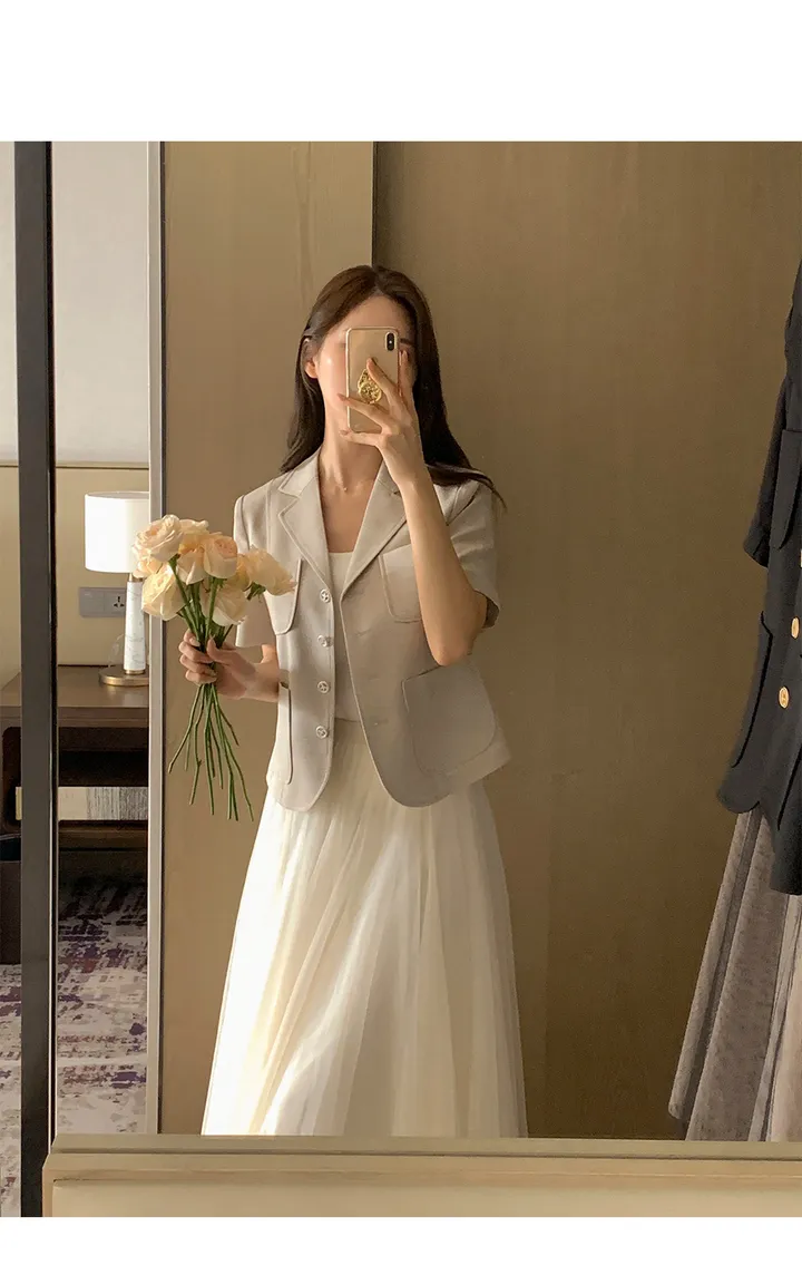 [1천장돌파][잘산템✨/하객룩,격식룩추천💗][자체제작] 디에나 트위드 세미크롭 자켓 상세 이미지 31