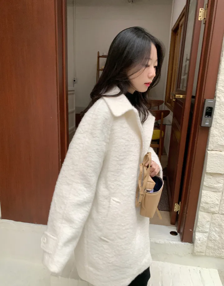 [안감누빔]테이퍼 부클 하프코트*베이지 당일발송 상세 이미지 43