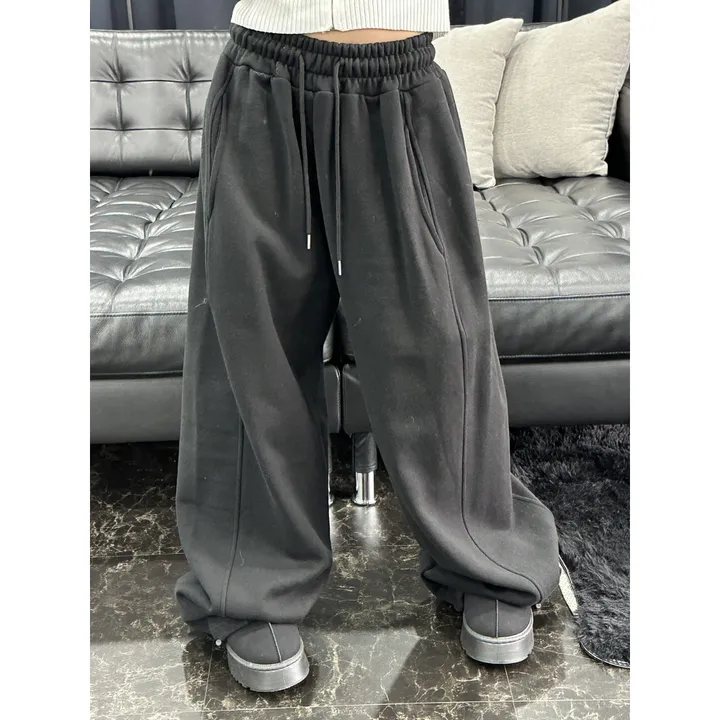 ❤️‍🔥누적판매8,000 돌파 기념❤️‍🔥[UNISEX/기모 ver.🤧/소장추천!]럽 올 컬러 와이드 스트링 트레이닝 팬츠(5color) 상세 이미지 9