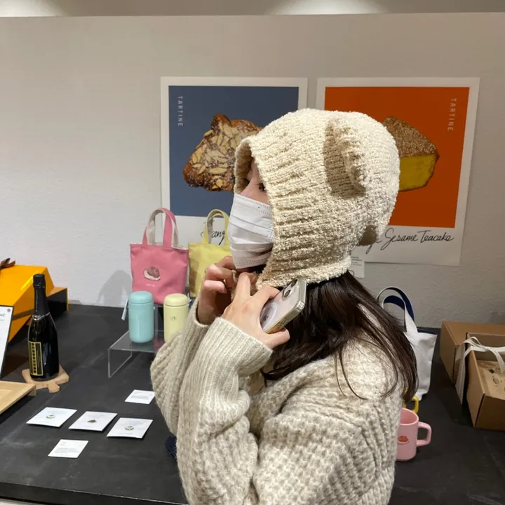 🚚당일발송🚚  제리 뽀글이 니트 보넷 후드넥 모자 워머 상세 이미지 10