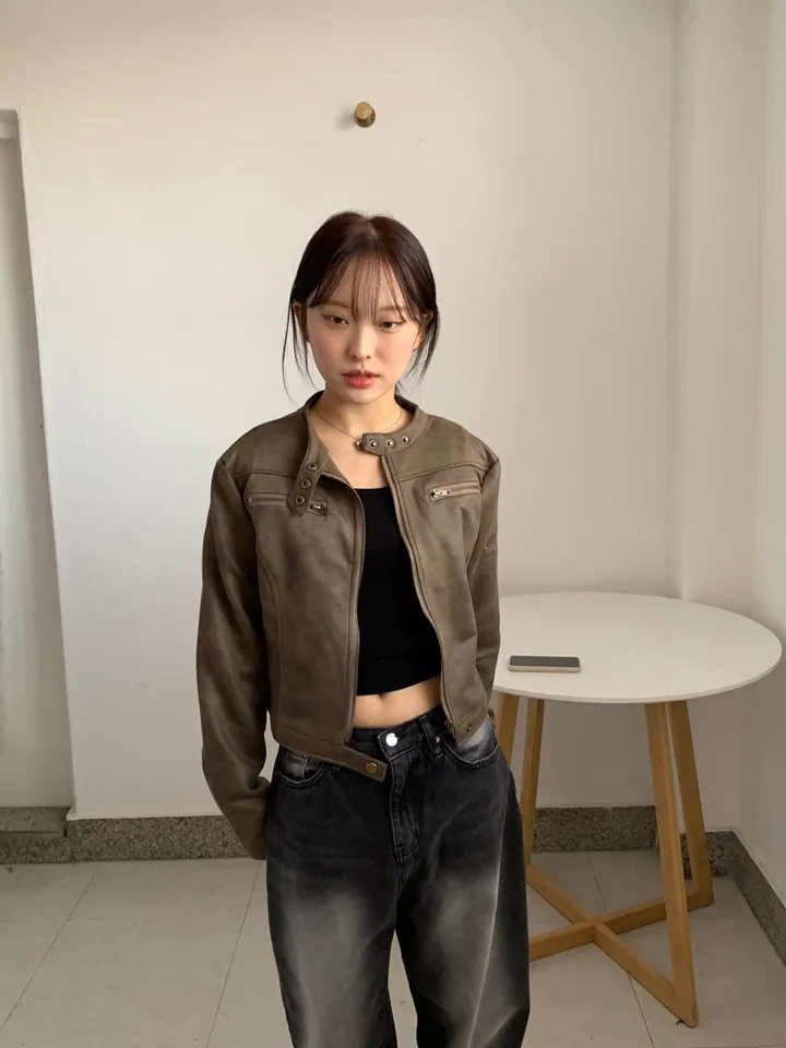 [빈티지힙🧸] 노카라 라이더 레더 가죽 자켓 상세 이미지 3