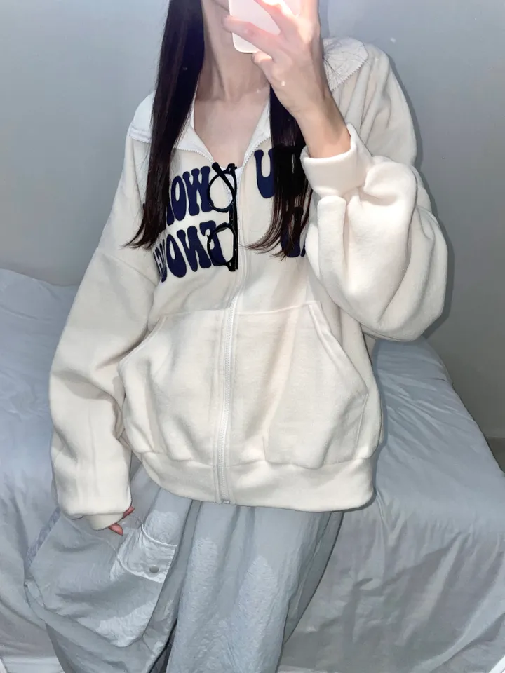 [unisex] 워킹 오버핏 뽀글이 후리스 집업 (2color) 상세 이미지 3