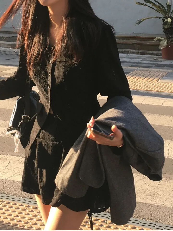 [봄신상🌼/세트상품] 투피스 펀칭 라운드 카라 세트 상세 이미지 21