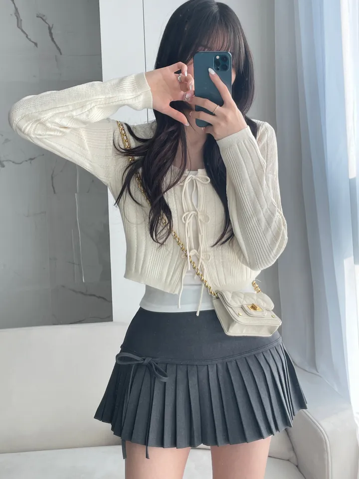 [주문폭주🤍/리본포인트!]  💘남심 저격해버릴 리스 쓰리리본 가디건 상세 이미지 22