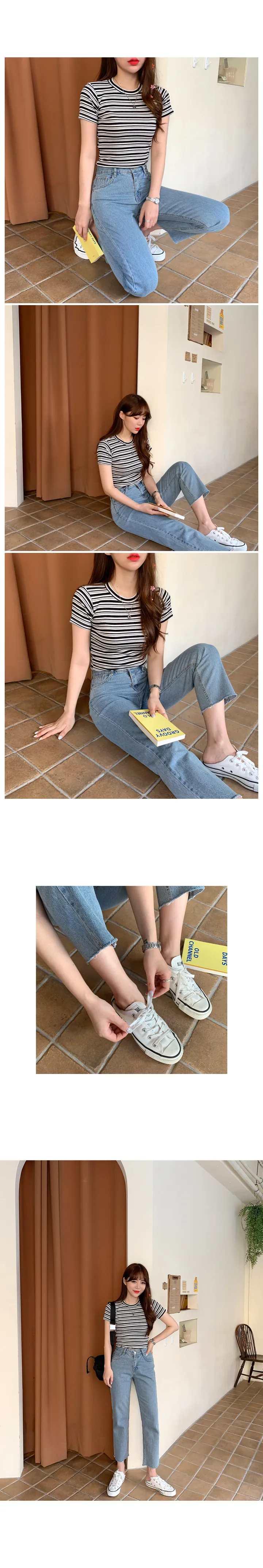 '당일발송'[landmade]인생핏키작녀썸머데님일자팬츠 (2color)'S-XL사이즈' 상세 이미지 23
