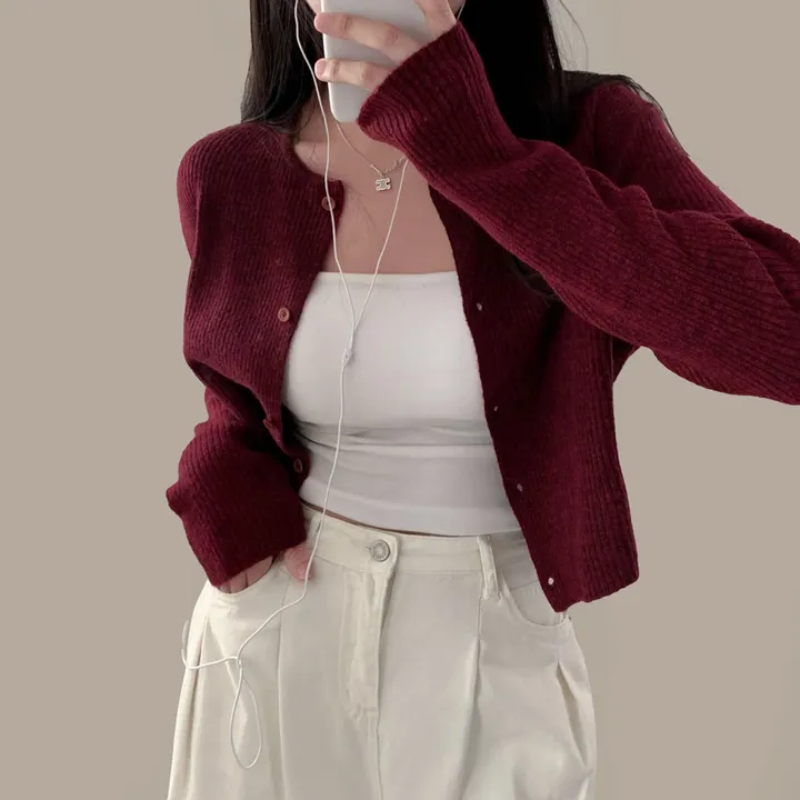 [🍇1만장 돌파!]퍼스널 로즈 캐시울 니트 가디건 - 5color 상세 이미지 29