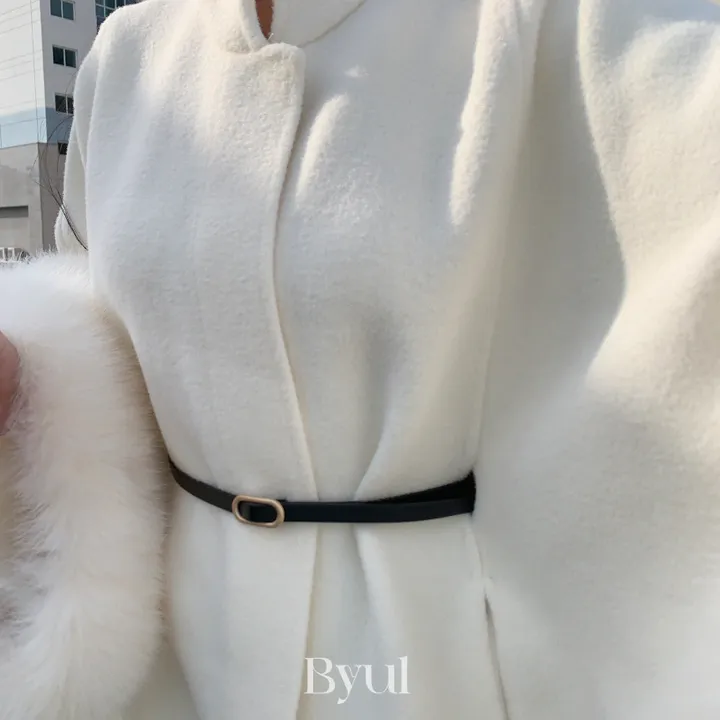 ❤주문폭주❤캐시 폭스퍼 케이프 코트(퍼 탈부착) 상세 이미지 5