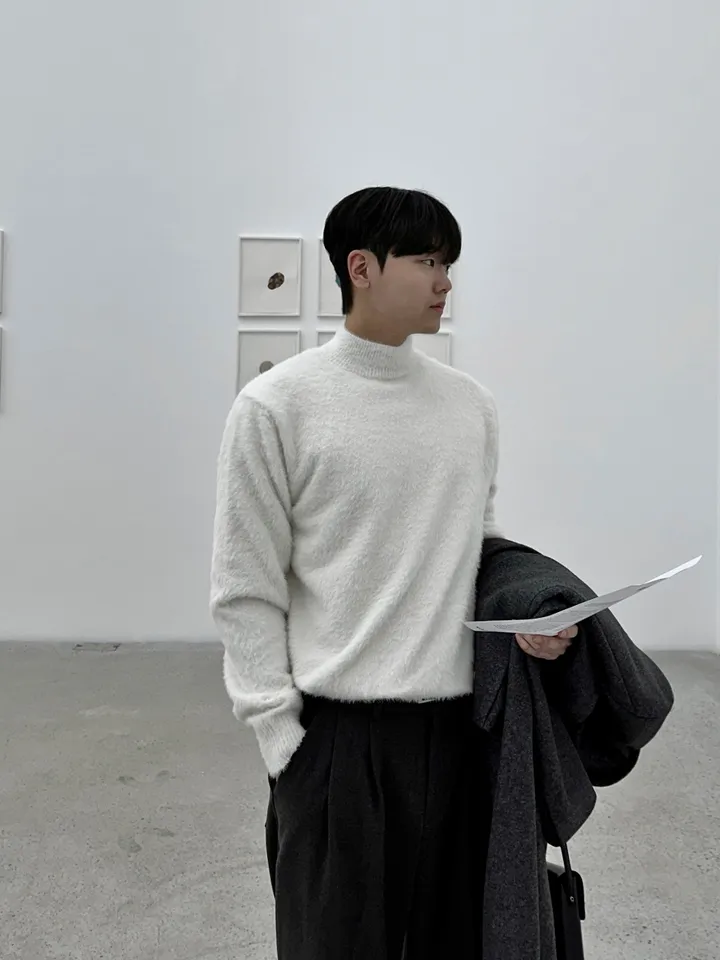 룩 다트 맥시 오버핏 울 코트 상세 이미지 57