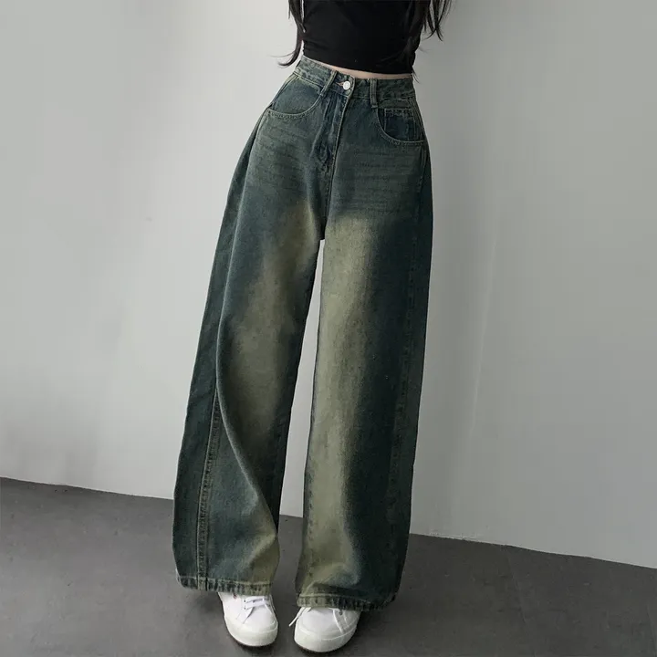 *주문1등* [골반생성/색감대박] 옆핀턱 빈티지 워싱 와이드 롱 데님 팬츠 청바지 상세 이미지 14