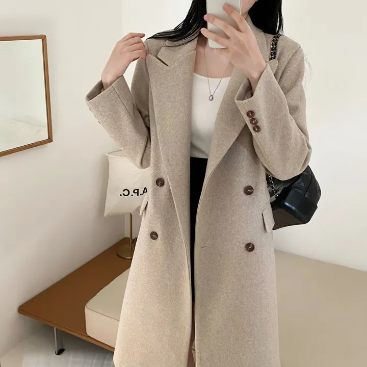 플룻 코트 봄코트 롱코트 하객룩 울코트 상세 이미지 15