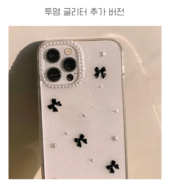 블랙 진주 리본 아이폰케이스 상세 이미지 9