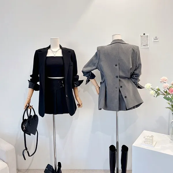 💙당일발송💙*자체제작* 뒷태여신 테일러드카라 대디자켓 버튼자켓 단추자켓 백트임 백버튼 뒷트임 오버핏자켓 슬림자켓 무지자켓 긴팔자켓 하프자켓 숏자켓 롱자켓 봄자켓 봄아우터 하객룩 상세 이미지 40