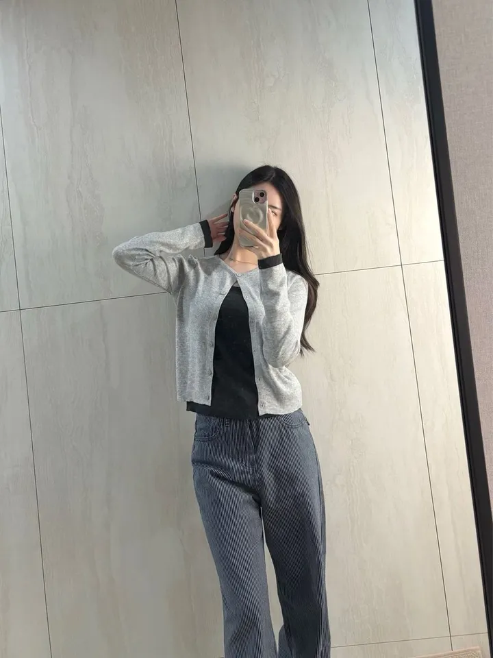 [일체형] 4color 레이어드 니트 가디건 *레이어드 가디건, 골지 가디건, 간절기, 배색가디건 상세 이미지 25
