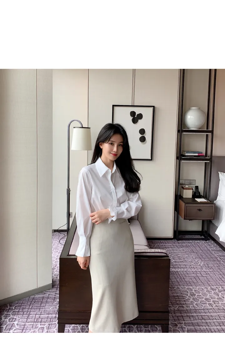 [4천장돌파][자체제작] 죠니 카라 핀턱 셔츠 상세 이미지 49