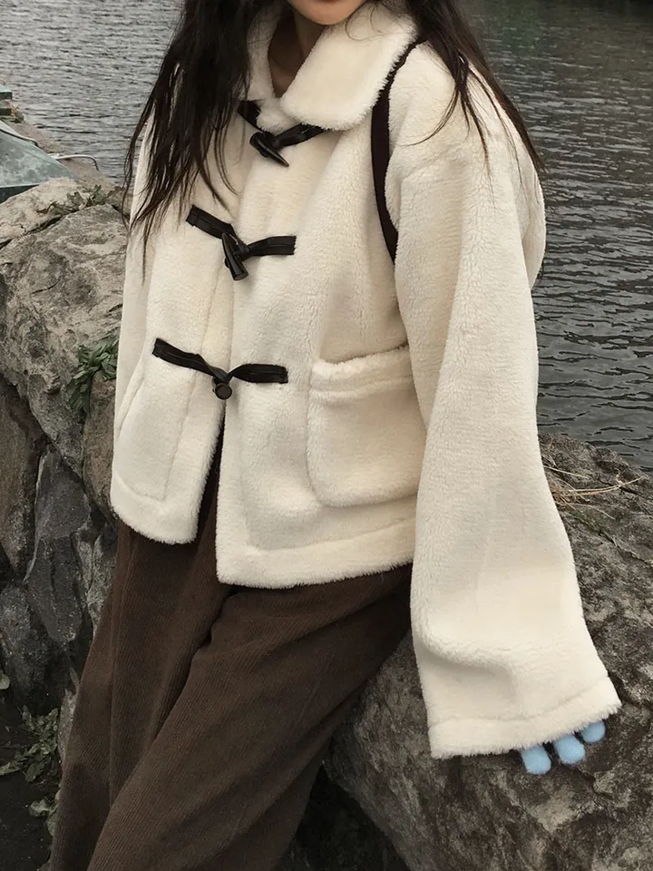 [왕따뜻🤎몽글몽글 *떡볶이코트* 양털 떡볶이자켓 겨울자켓 연말룩] 몽실양털떡볶이코트 상세 이미지 12