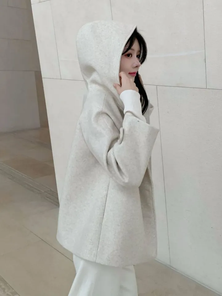 [겨울신상✨] 후드 숏코트 / 코트 후드코트 떡볶이코트 겨울코트 겨울자켓 핸드메이드 코트 숏코트 퍼코트 모직코트 울코트 연말룩 벨트코트 밍크코트 롱패딩 숏패딩 코듀로이 기모 케이프코트 망토코트 숄코트 무스탕 퍼자켓 더블코트 하프코트 기모 후드롱코트 겨울 상세 이미지 16