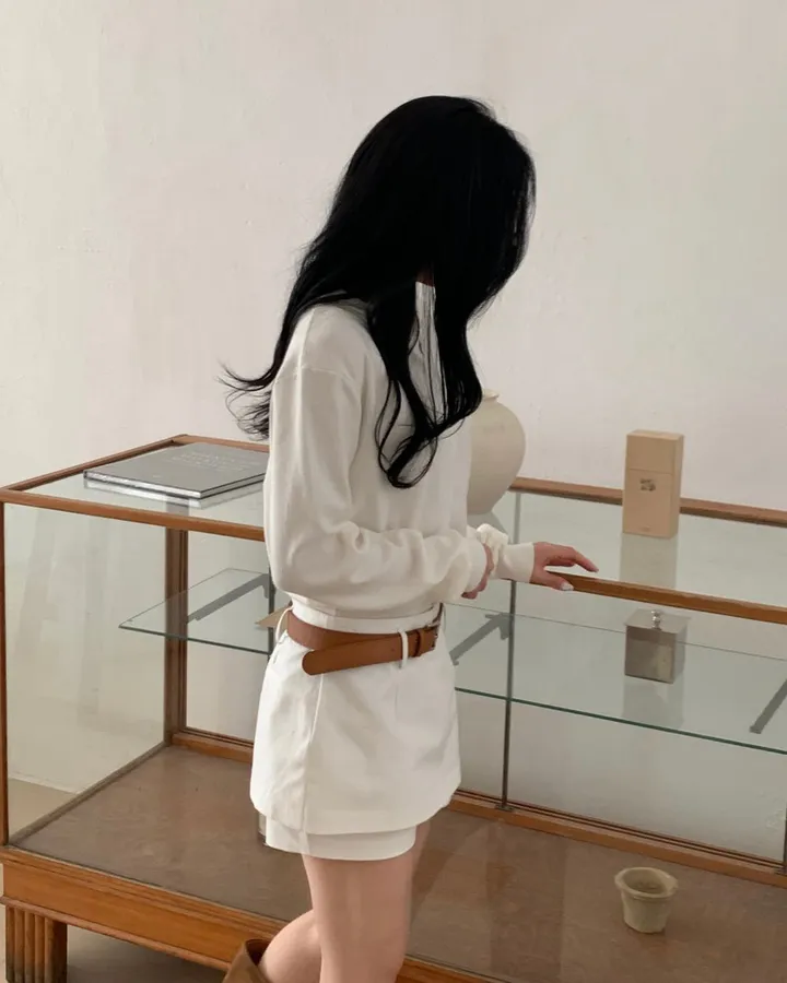 팔뚝살부각X /팬던트 가디건 봄가디건 세미크롭 크롭 니트 가디건 상세 이미지 81