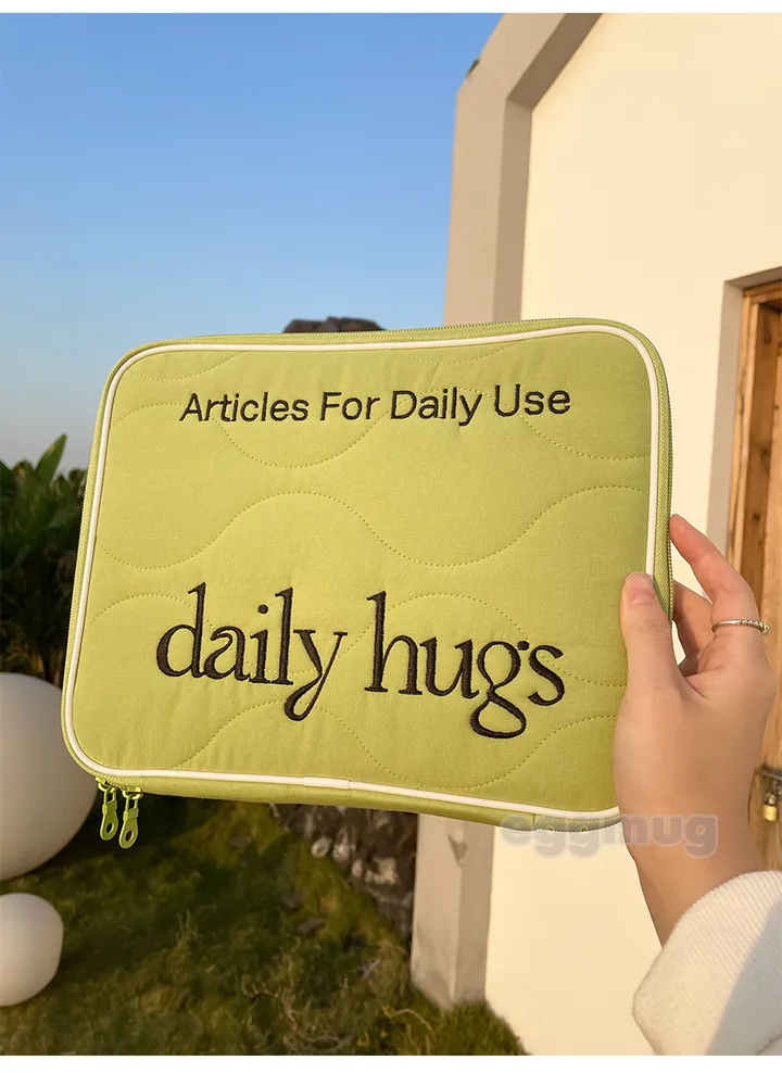 에그머그 daily hugs 퀄팅 아이패드파우치 맥북파우치 노트북파우치 아이패드케이스 노트북가방 11인치 13인치 15인치 상세 이미지 30
