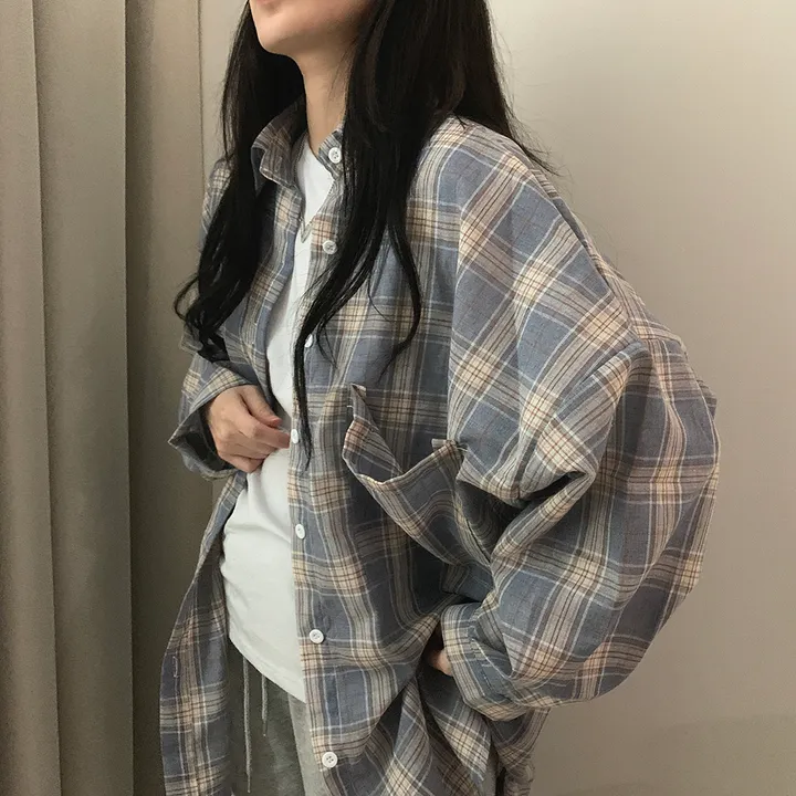 묶음할인🎈[오버핏🤍] 마가린 체크 오버 남방 상세 이미지 21