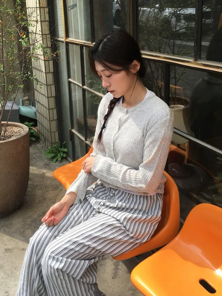 *주문폭주 순차발송* 가성비 빈티지 사계절 린넨 라운드 데일리 가디건 니트 (6color) 상세 이미지 25