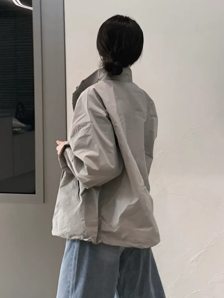 [트렌치 바람막이🤍/아우터맛집!] 트렌치바람막이 야상 하이넥 바람막이 숏트렌치 간절기아우터 데일리룩 숏야상 봄 자켓 오버핏자켓 상세 이미지 47