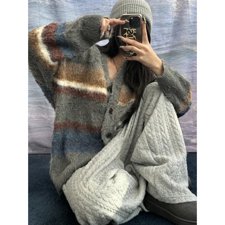 누빔🌡️[UNISEX/소장추천!]퀼트 블랭킷 웜업 케이블 포인트 윈터 루즈 와이드 트레이닝 팬츠(4color/5-7일 여유주문) 상세 이미지 16