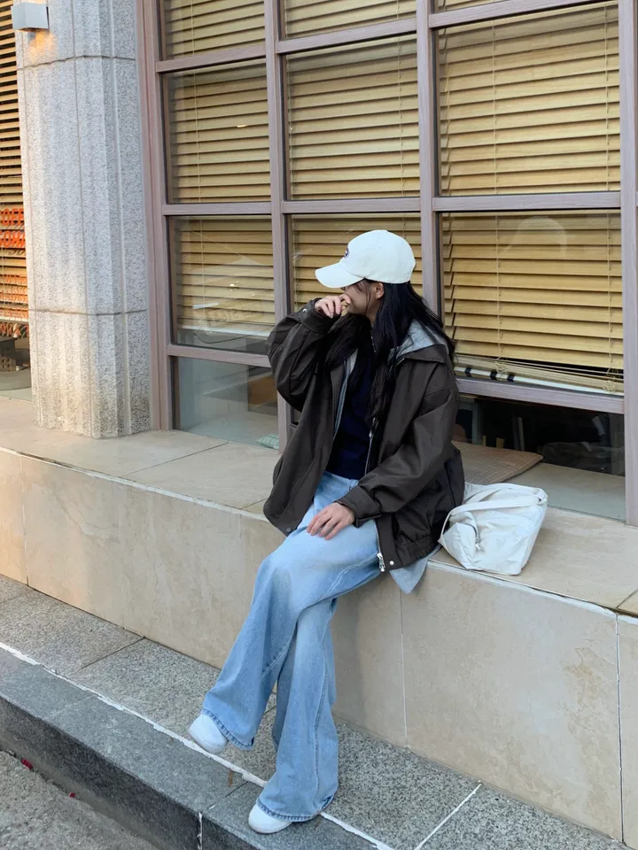 <미리 봄🌸/찐오버핏> 데이 오버핏 카라 블루종 레더자켓 - 2color 상세 이미지 25