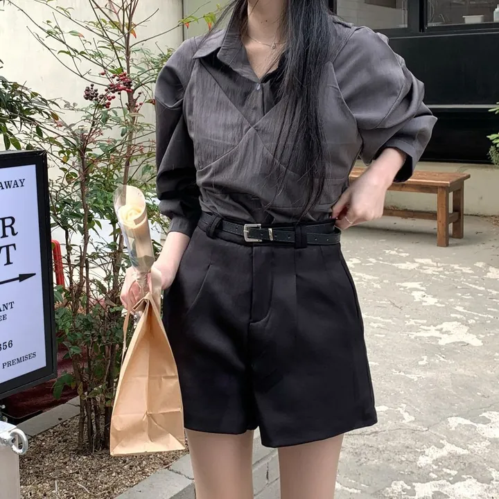 [set🖤/기장조절/데이트룩] 셔츠ops+뷔스티에ops 투피스 레이어드 세트set 상세 이미지 61